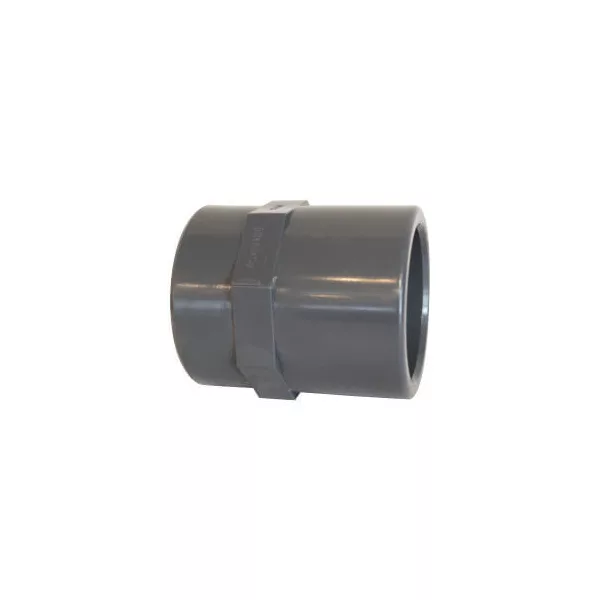 PVC nyomóidom egyenes 90mm x 3" belső menettel