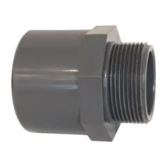 PVC nyomóidom egyenes 90mm x 3" külső menettel