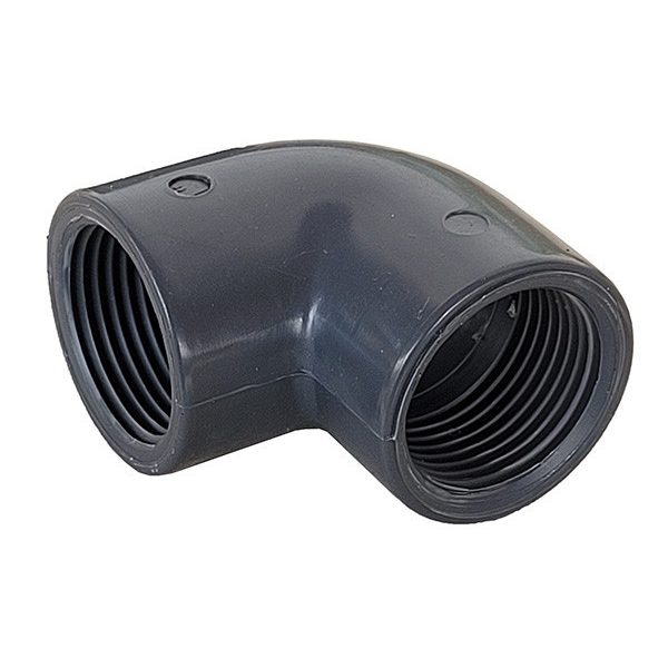PVC könyök 1/2" belső menettel