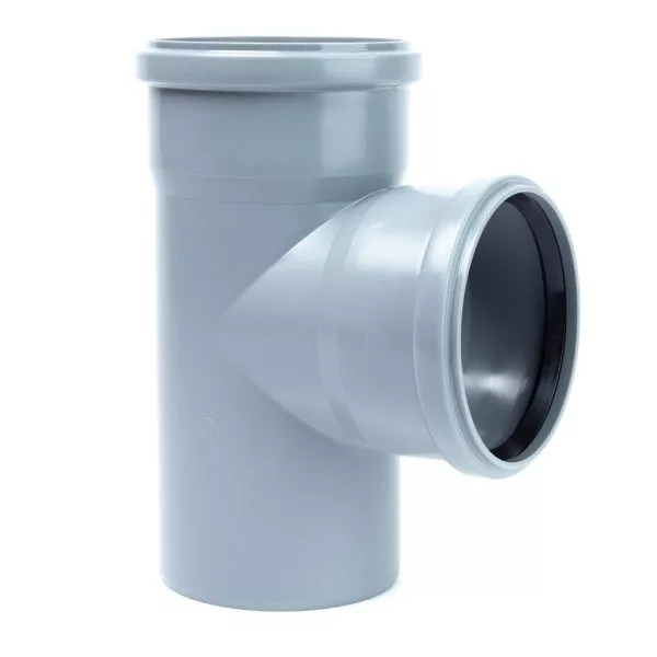 PVC tokozott T-idom 75mm