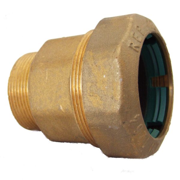 Réz egyenes csatlakozó 32mm x 1" KM,BM KPE csőhöz