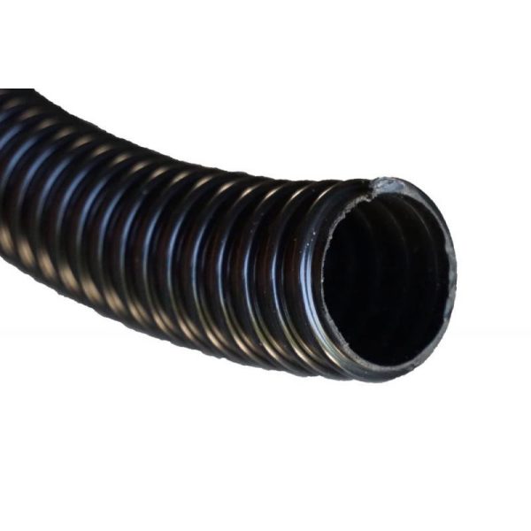 Spiráltömlő 32mm belső átmérő tóhoz, hajlékony, nem nyomásálló, fekete méretre vágott - ár/m
