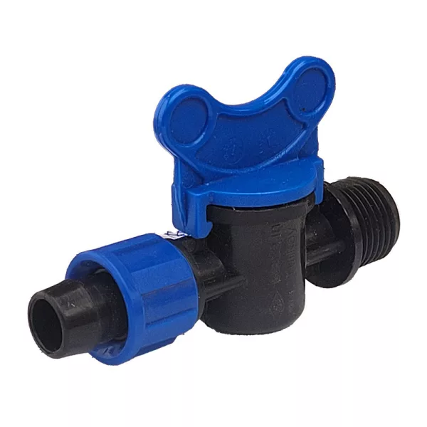 Csap 16-os fordított szorítású x 3/4" külső menetes (kék)