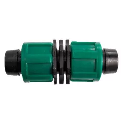   Tape csepegtető szalag toldó 17mm x 17mm zöld szorítógyűrűvel 6-8miles szalaghoz