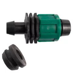   Tape csepegtető szalag indító 17mm x gumigyűrűvel, zöld szorítógyűrűvel 6-8miles szalaghoz
