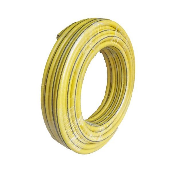 Locsolótömlő 3/4" 3 rétegű 25m sárga fekete csíkkal