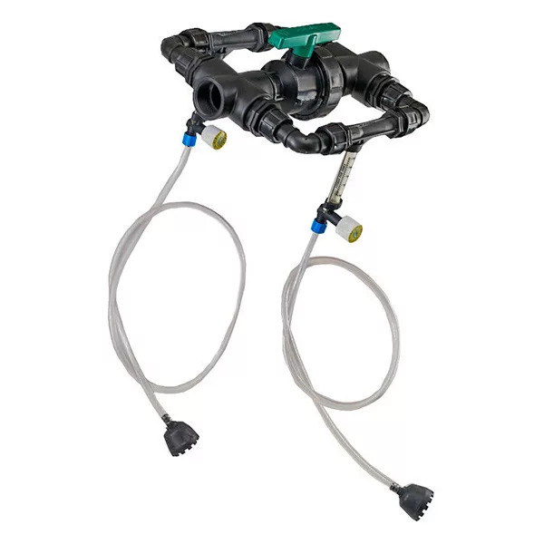 Venturi tápoldatfelszívó 6/4" kerülőágas, szabályzóval, átfolyásmérővel szűrővel 2db PPVSZ1E-vel