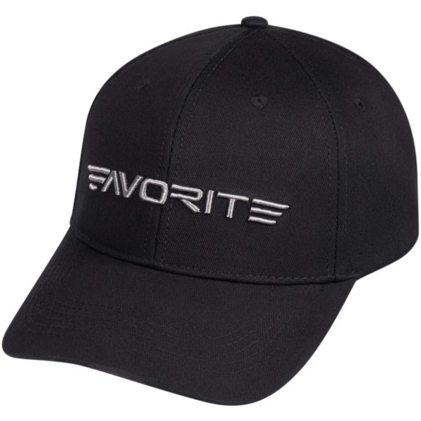 Favorite Baseball Sapka / Long Silver Logo 56 Black (kisebb fejmérethez)