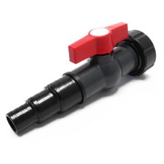   SunSun lépcsőzetes tömlőcsatlakozó 25mm/31mm/38mm Piros Golyóscsapos fogantyúval és 58mm csavargyűrűvel