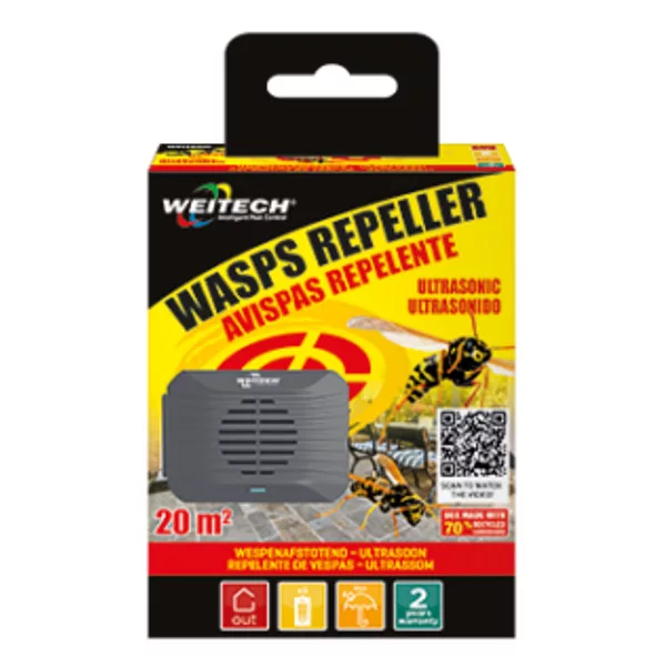 Weitech ultrahangos darázsriasztó készülék, 6db/krt