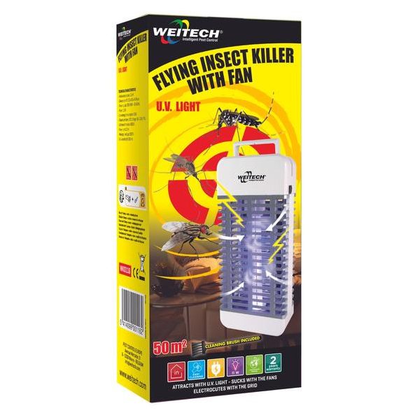 Weitech szúnyogcsapda UV lámpa, ventillátoros, 50 m2