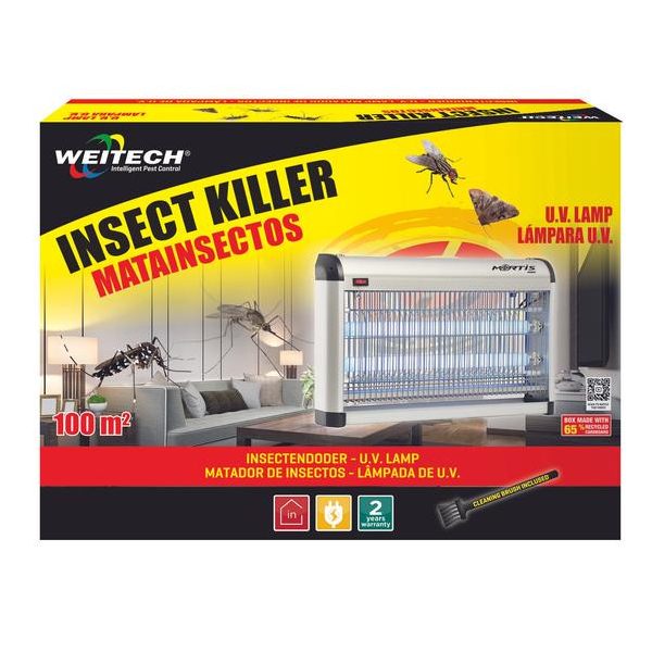 Weitech elektromos rovarcsapda, 100 m2 területre, 6db/krt