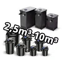 Tószűrő szettek 10 m3-ig növényes / 5 m3 halas / 2,5 m3 Kois