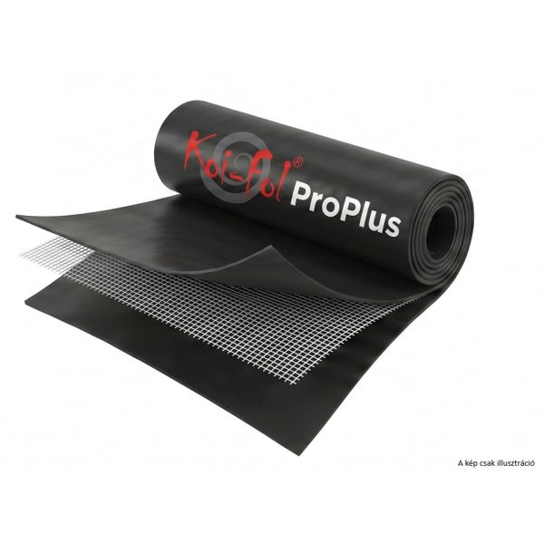 Koi-Fol Pro PLUS 1,5 mm szöveterősítéses Tófólia / Mélyépítő fólia Sötét szürke ár/m2 teljes tekercs