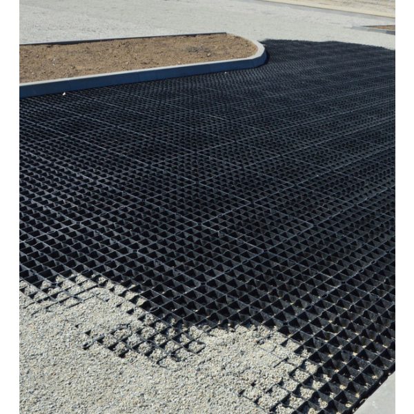 Erős PVC Gyeprács 50 x 50 fekete  - 0,25 m2