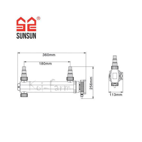 SunSun CUV-318 UV-C előszűrő 18 W
