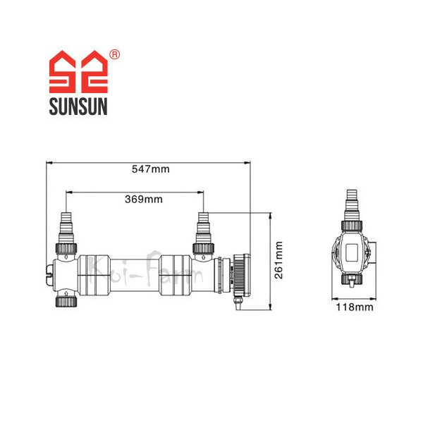 SunSun CUV-618 UV-C előszűrő 18 W