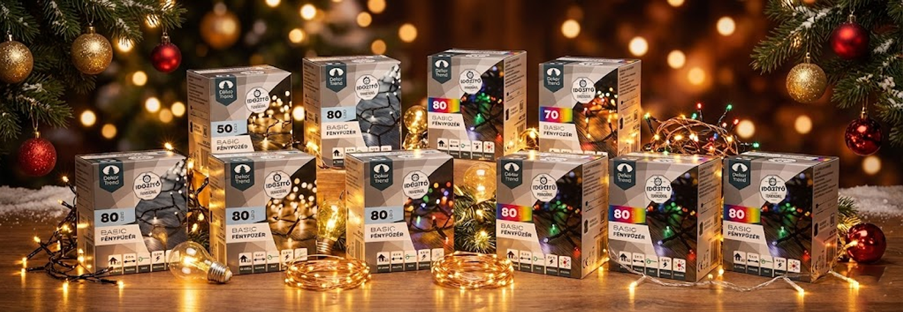 Karácsonyi Fényfüzérek Banner