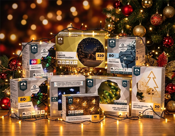 Karácsonyi dekorációs fények, izzók és ötletek