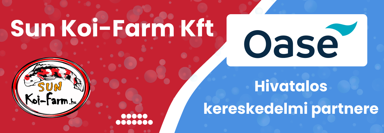 Sun Koi-farm Kft az OASE hivatalos kereskedelmi partnere.