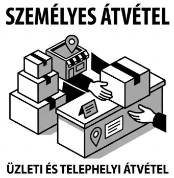 Telephelyi átvétel (Készpénzzel vagy bankkártyával)