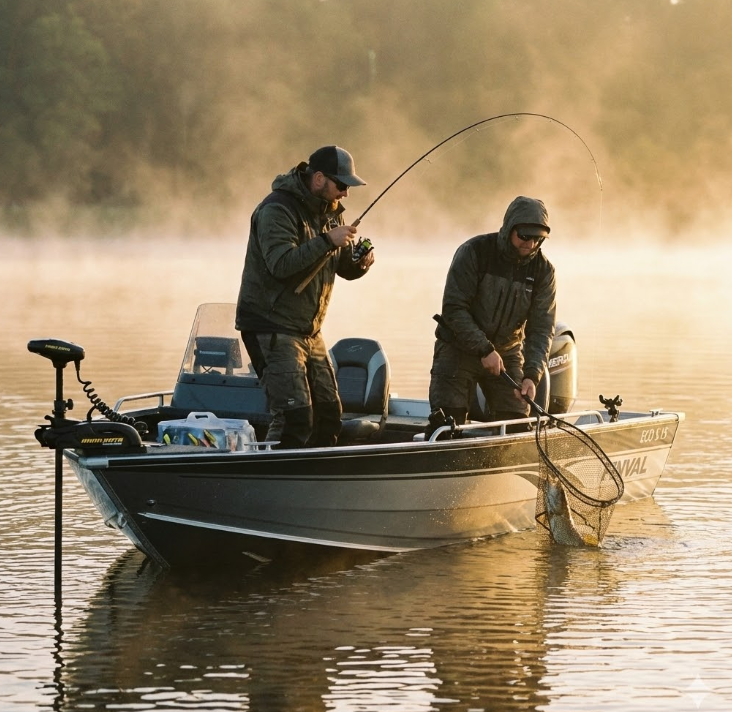 Élmény horgász hajózás a tisza tavon - Finval eco 5.15 hajó